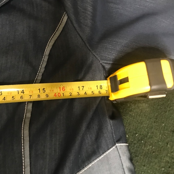 Women’s Denim Look Button Front Blazer Jacket – Contrast Stitching - Picture 10 of 12